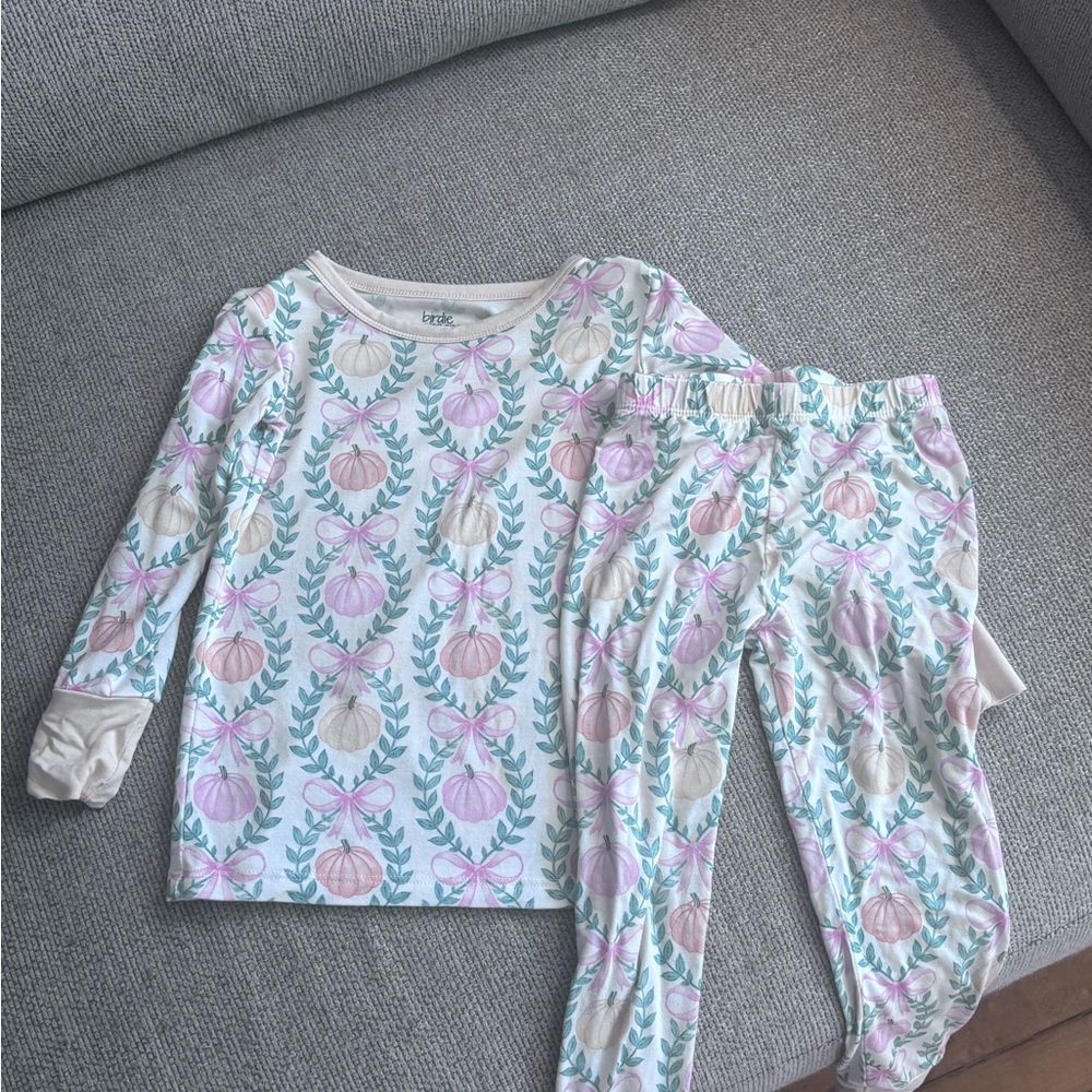 birdie bean fall pjs - 2T - toddler girl - girly design